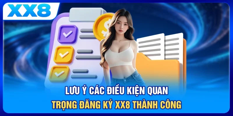 Lưu ý các điều kiện quan trọng đăng ký XX8 thành công